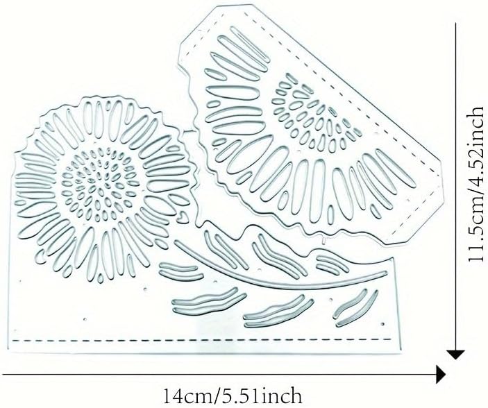 Lapoo Metal Cutting Die for Scrapbooking, 3D Backgrounds Frame New Cutting Dies DIY Album Card Making Decor Paper Craft Metal Die Cuts Party Wedding Decorations (Chrysanthemum B 5.5 x 4.5 in) - Image 3